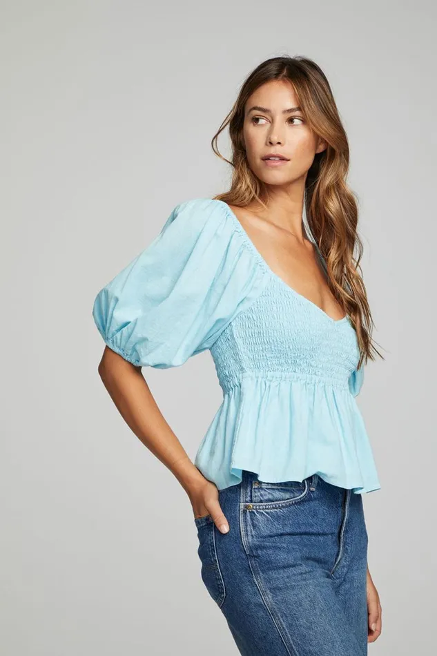 Womens Tops Chaser Brand Dolce Top 8211 Clear Sky