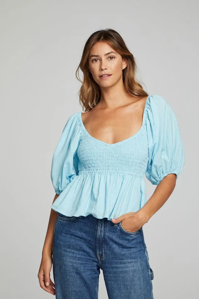 Womens Tops Chaser Brand Dolce Top 8211 Clear Sky