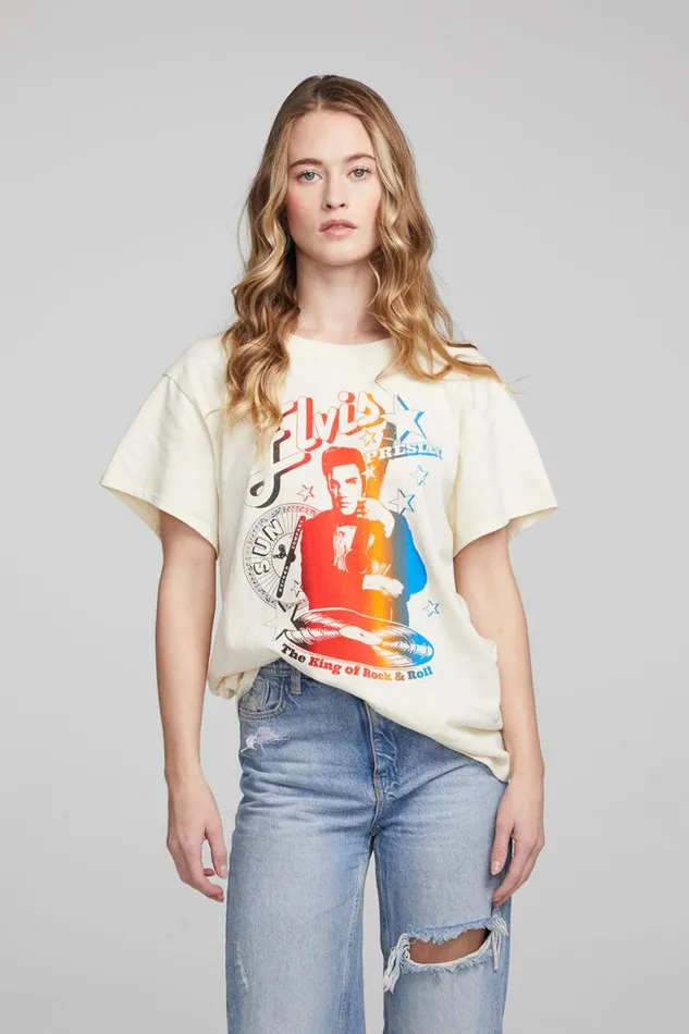 Womens Tops Chaser Brand Elvis The King Tee