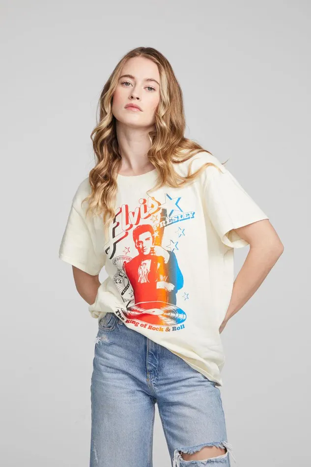 Womens Tops Chaser Brand Elvis The King Tee