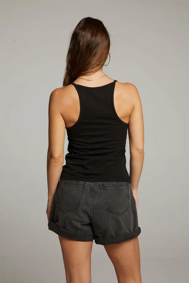 Womens Tops Chaser Brand Emma Black Tank Top