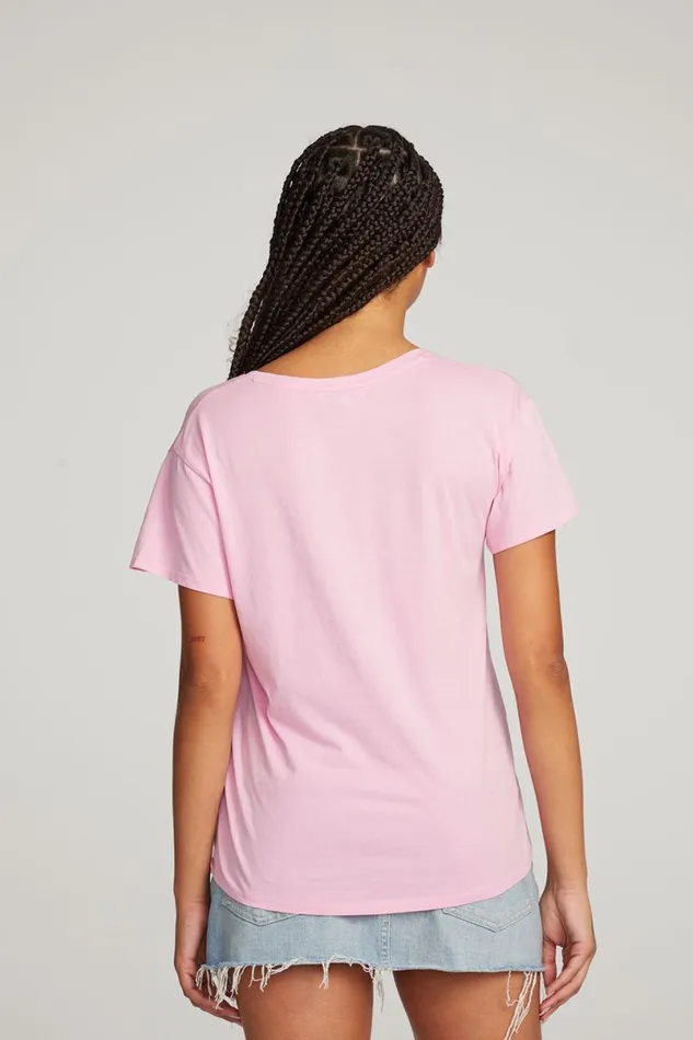 Womens Tops Chaser Brand Everyday Essential Pastel Lavender Vneck Tee