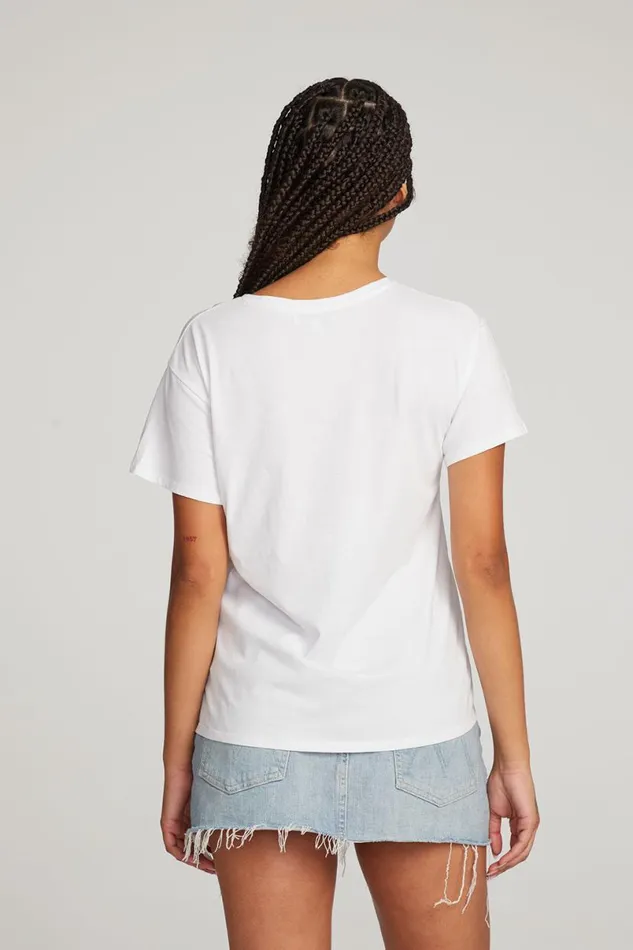 Womens Tops Chaser Brand Everyday Essential White Vneck Tee