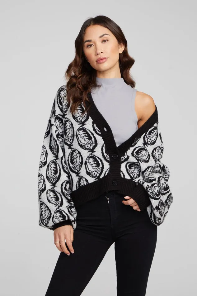 Womens Tops Chaser Brand Grateful Dead Steal Your Face Cardigan