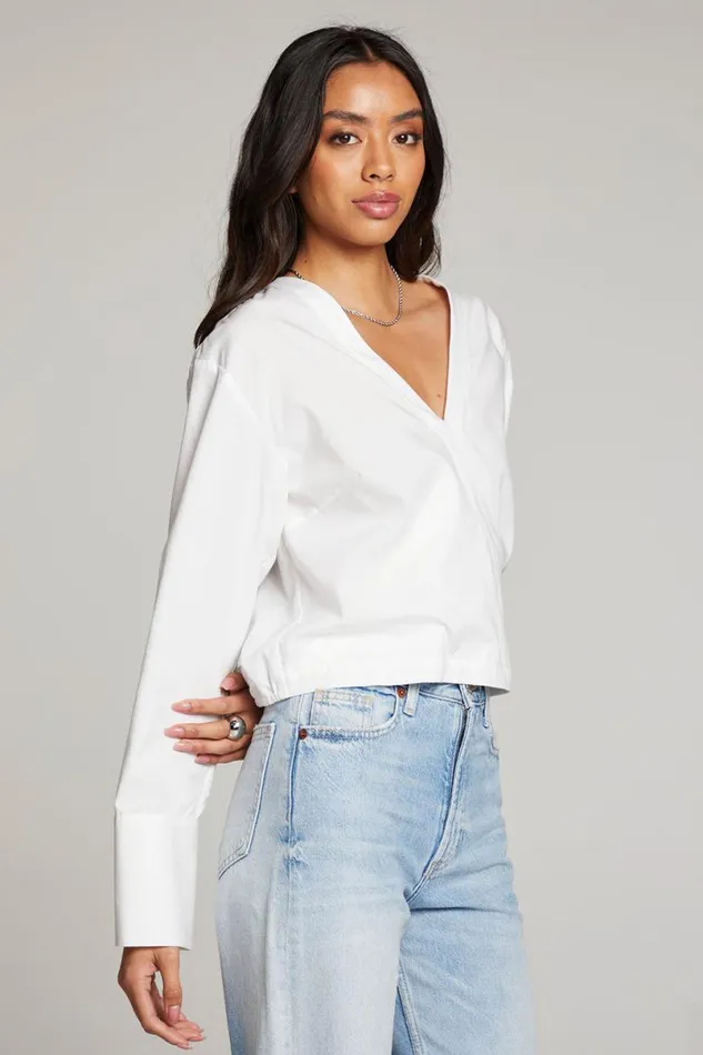 Womens Tops Chaser Brand Haleyy White Blouse