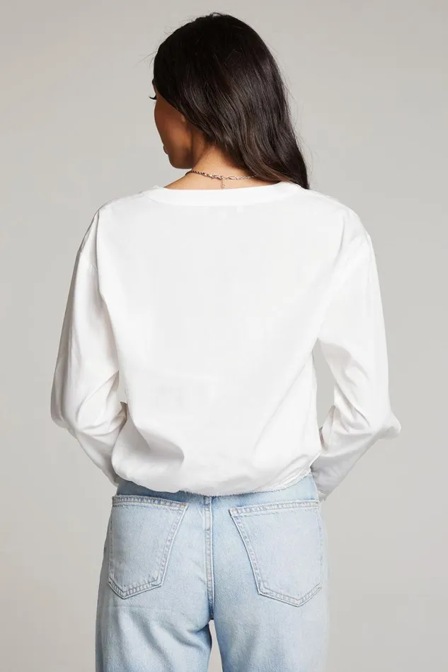 Womens Tops Chaser Brand Haleyy White Blouse