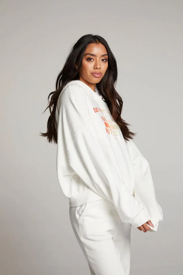 Womens Tops Chaser Brand Hamptons Surf Club Pullover Hoodie