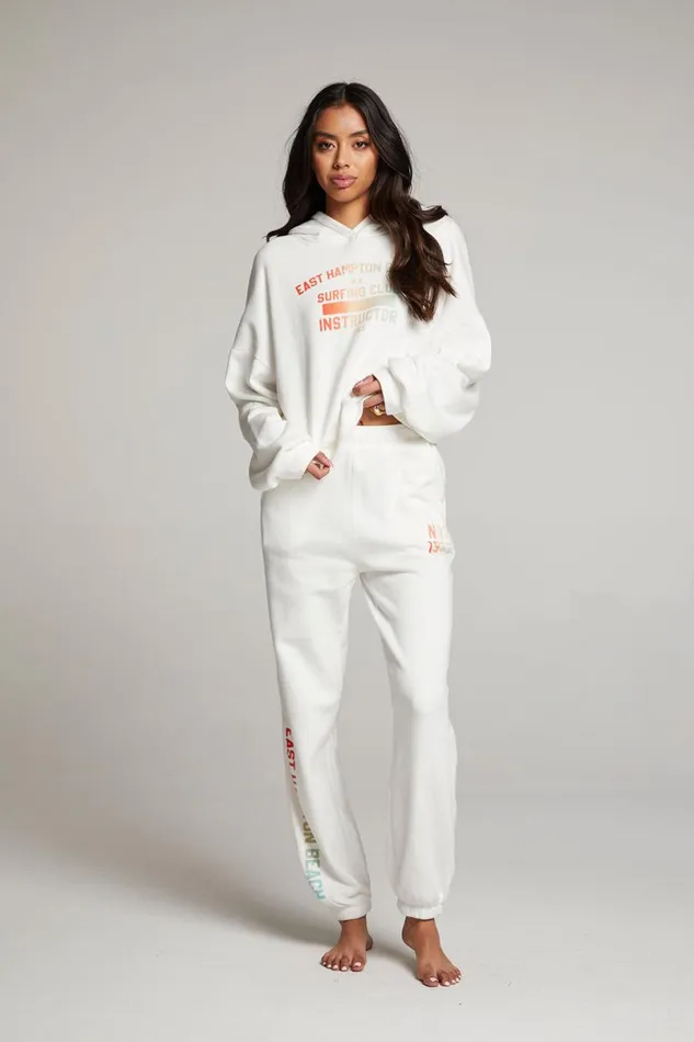 Womens Tops Chaser Brand Hamptons Surf Club Pullover Hoodie