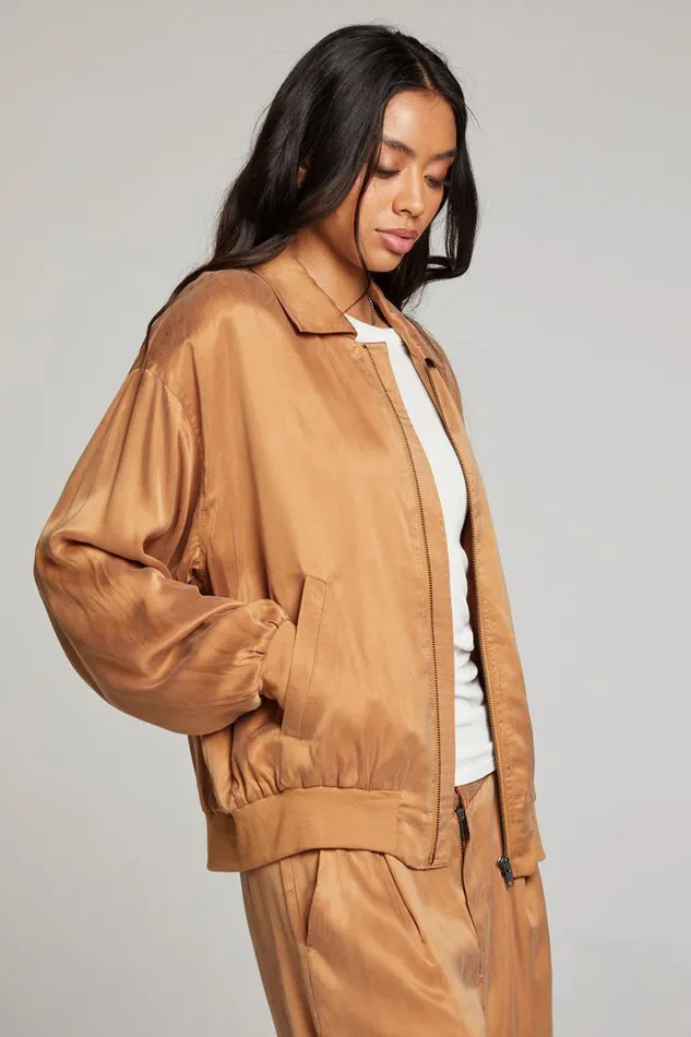 Womens Tops Chaser Brand Johnny Toffee Zip Up Jacket