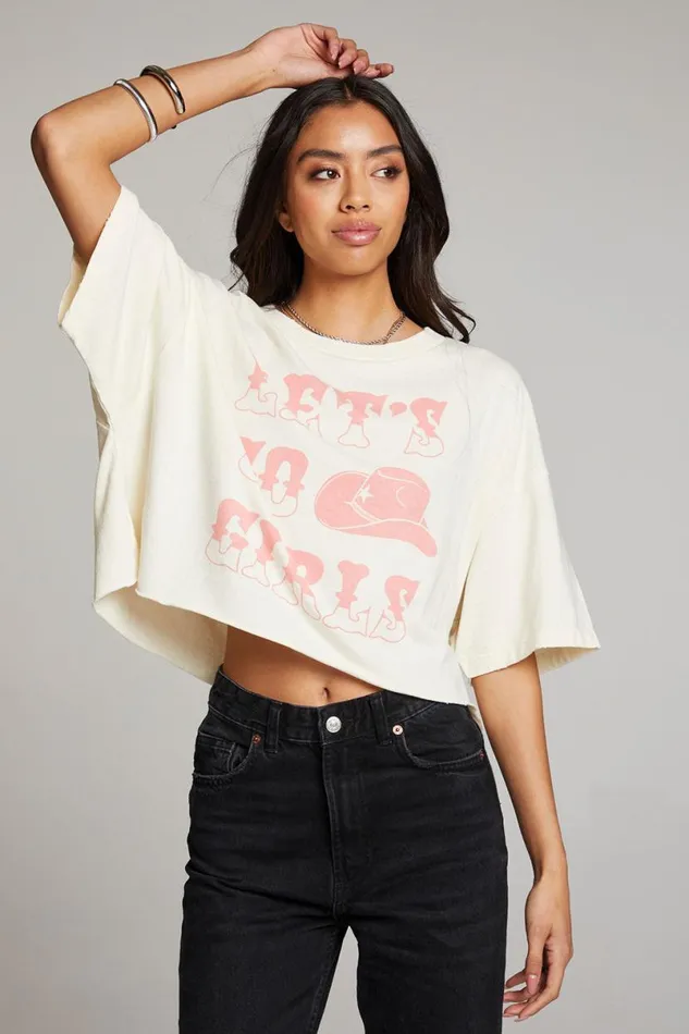 Womens Tops Chaser Brand Let039s Go Girls Tee