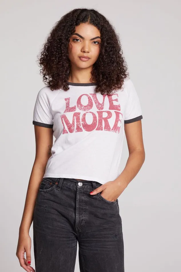 Womens Tops Chaser Brand Love More Tee