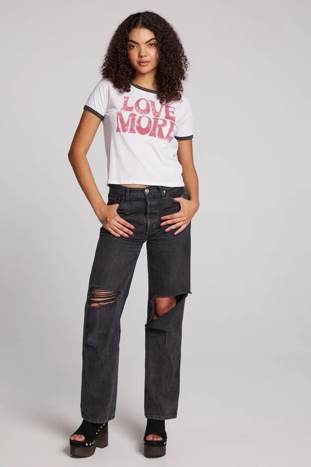 Womens Tops Chaser Brand Love More Tee