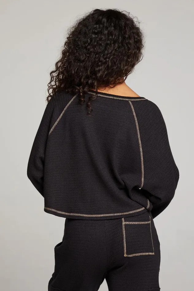 Womens Tops Chaser Brand Lucy Licorice Long Sleeve