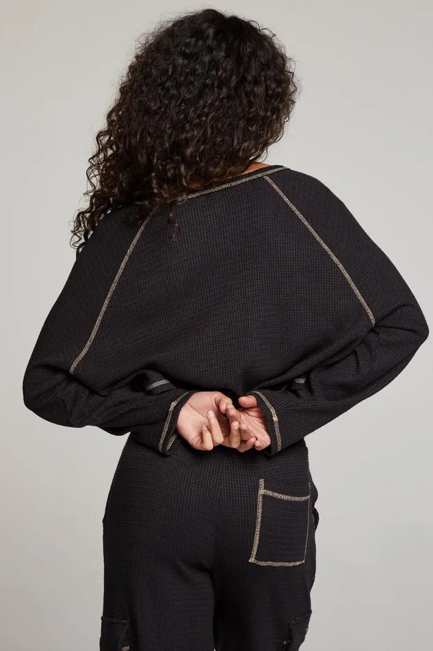 Womens Tops Chaser Brand Lucy Licorice Long Sleeve