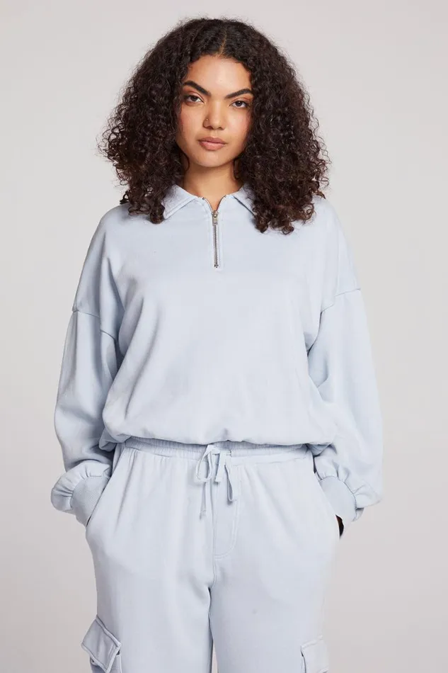 Womens Tops Chaser Brand Marsela Skyway Blue Pullover