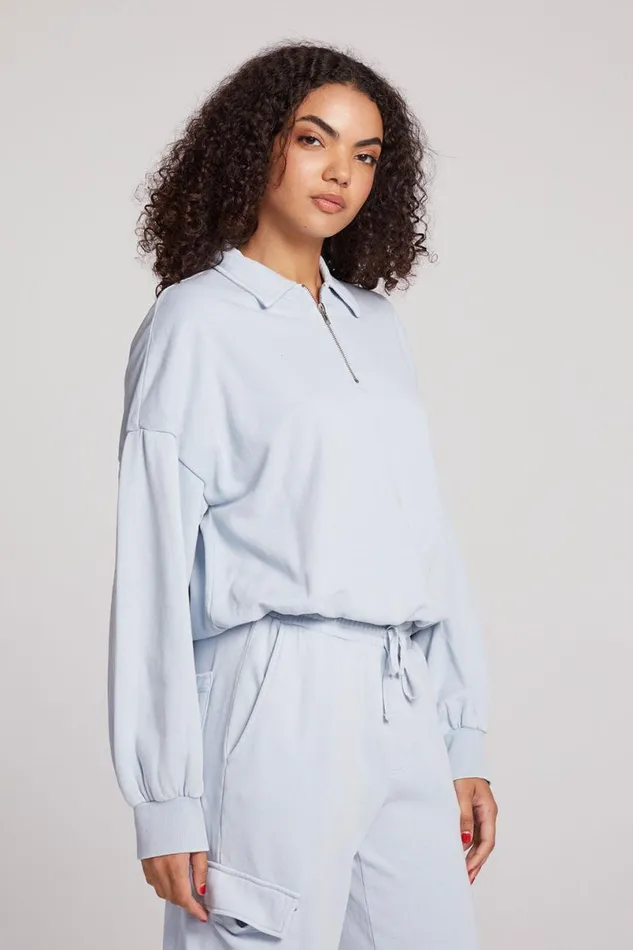 Womens Tops Chaser Brand Marsela Skyway Blue Pullover
