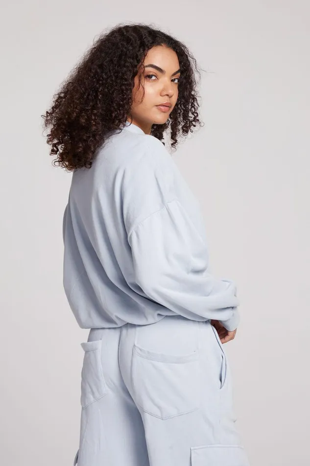 Womens Tops Chaser Brand Marsela Skyway Blue Pullover