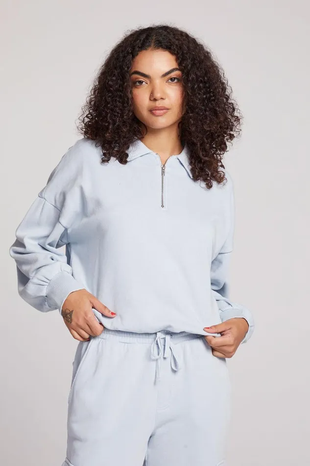 Womens Tops Chaser Brand Marsela Skyway Blue Pullover