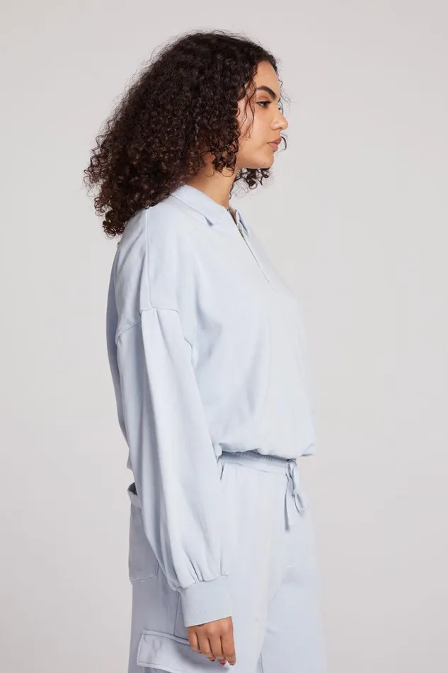 Womens Tops Chaser Brand Marsela Skyway Blue Pullover