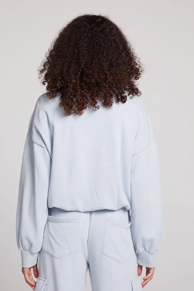 Womens Tops Chaser Brand Marsela Skyway Blue Pullover