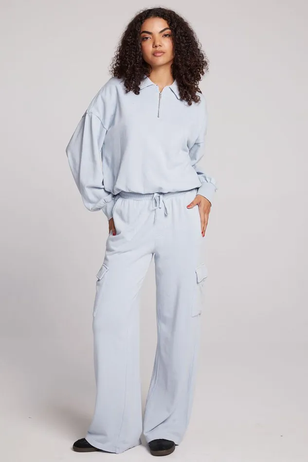 Womens Tops Chaser Brand Marsela Skyway Blue Pullover
