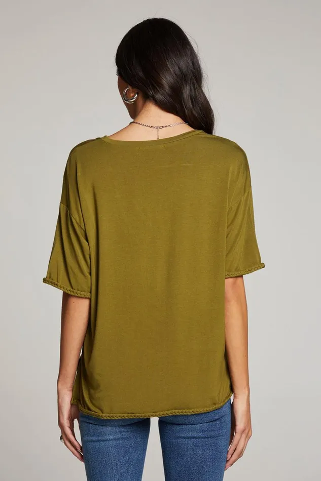 Womens Tops Chaser Brand Mason Sphagnum V Neck