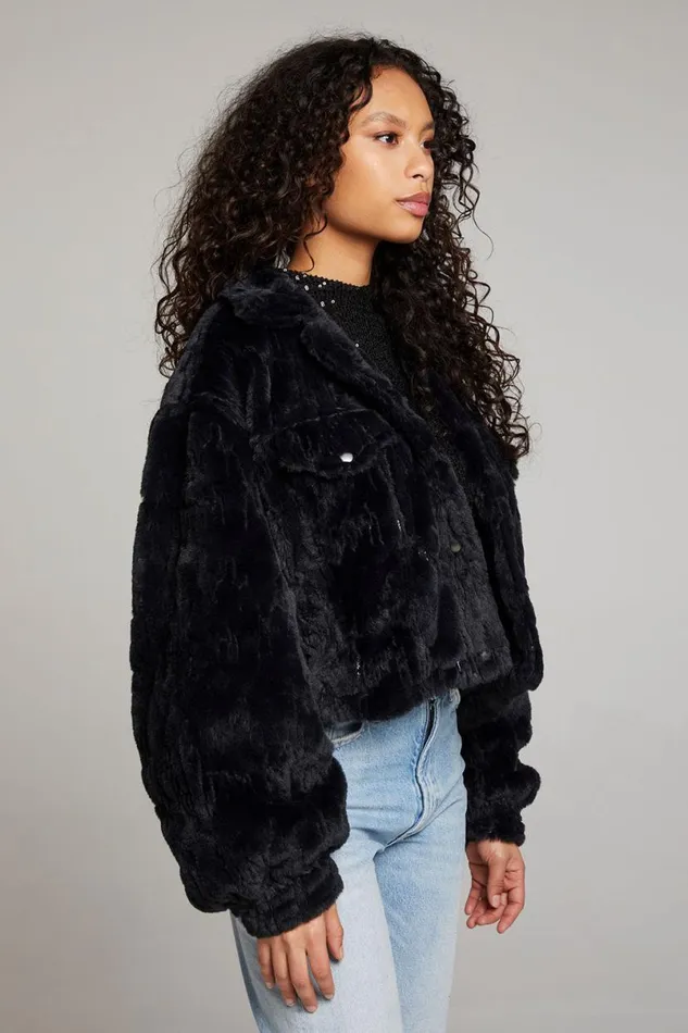 Womens Tops Chaser Brand Minnie Licorice Jacket