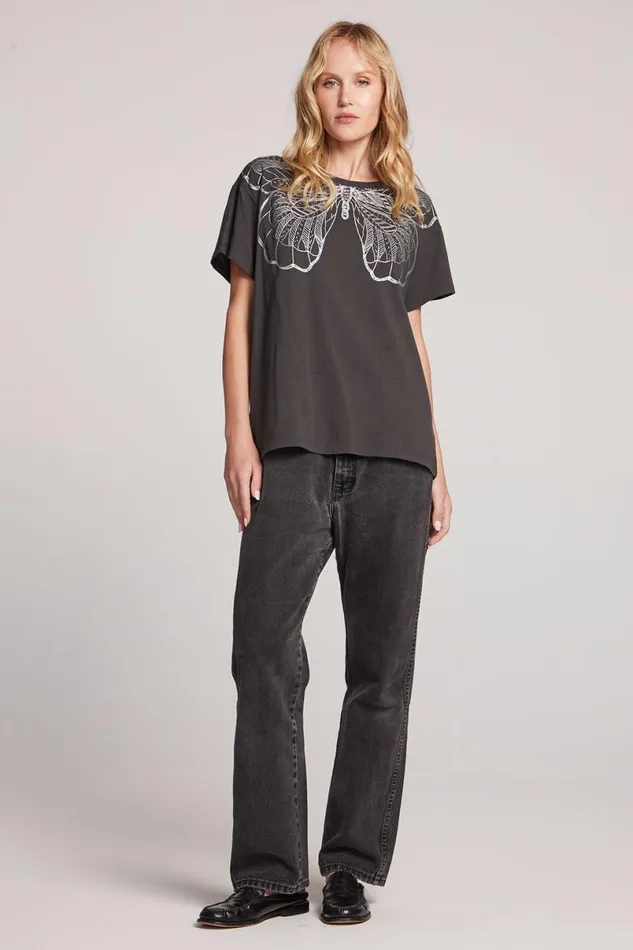 Womens Tops Chaser Brand Mystical Butterfly Tee