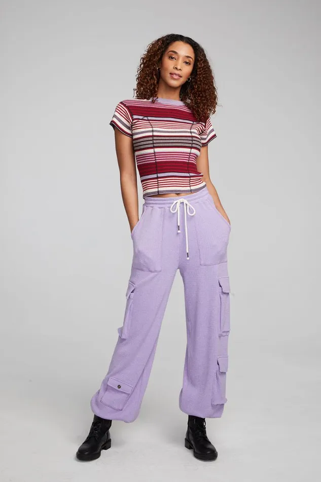 Womens Tops Chaser Brand Nahal Roxy Stripe Tee