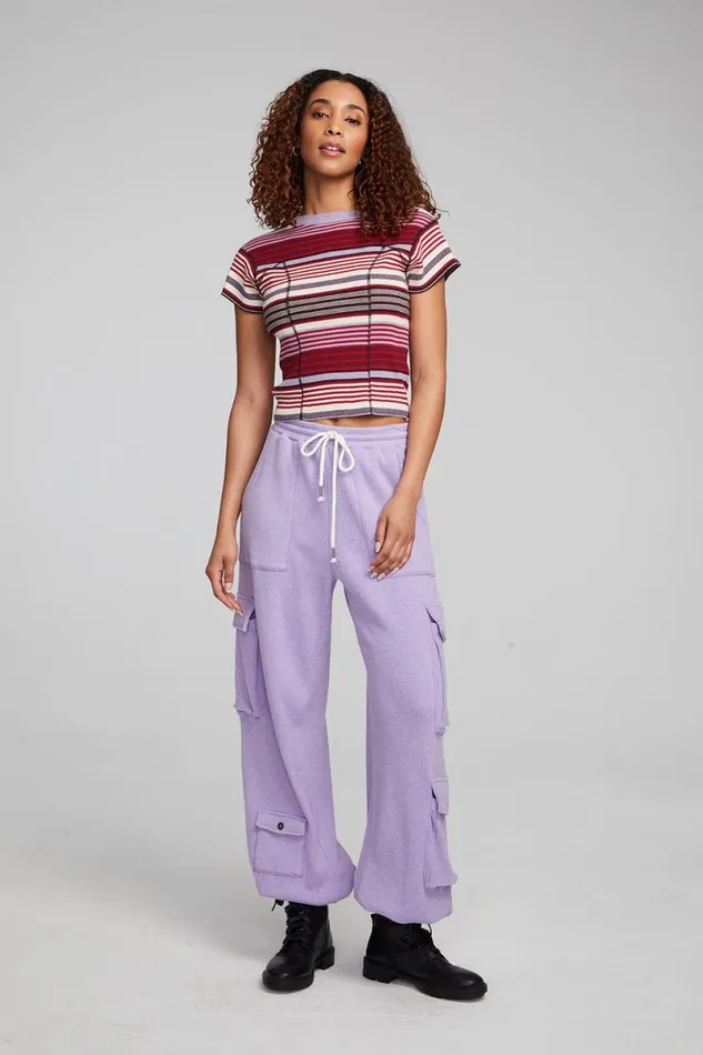 Womens Tops Chaser Brand Nahal Roxy Stripe Tee