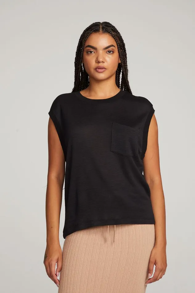 Womens Tops Chaser Brand Odessa Licorice Tee