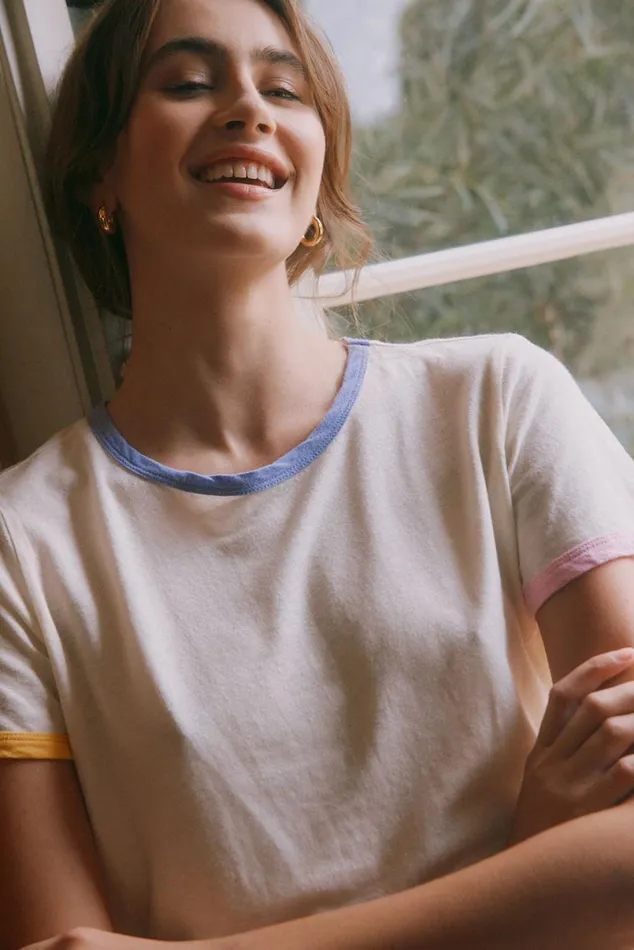Womens Tops Chaser Brand Praiano Vanilla Tee