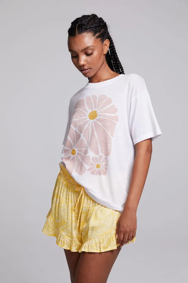 Womens Tops Chaser Brand Retro Flowers Tee