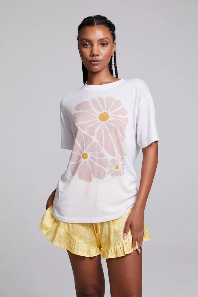 Womens Tops Chaser Brand Retro Flowers Tee