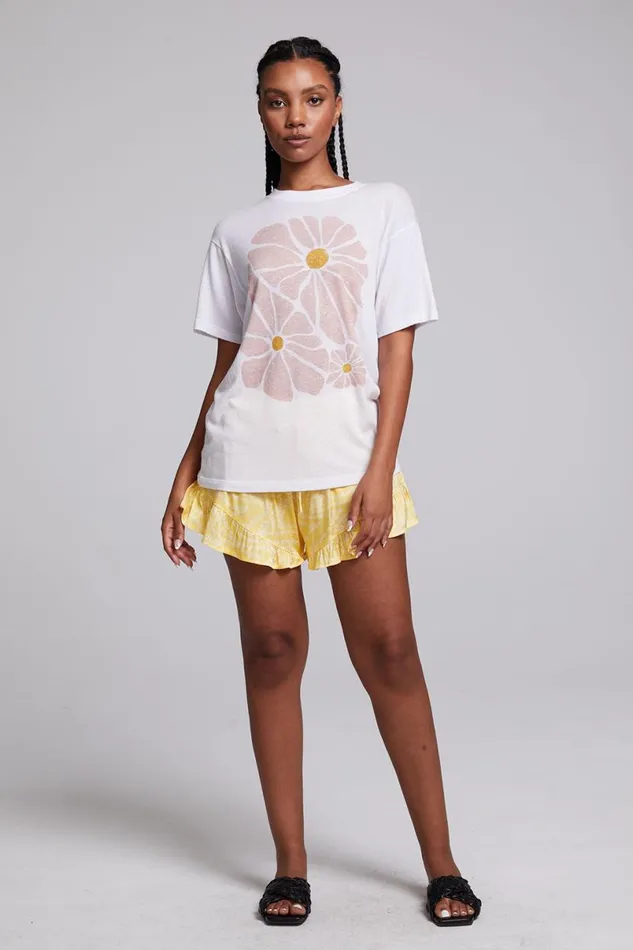 Womens Tops Chaser Brand Retro Flowers Tee