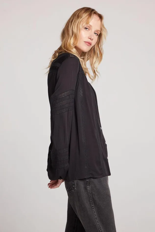 Womens Tops Chaser Brand Rozina Licorice Blouse