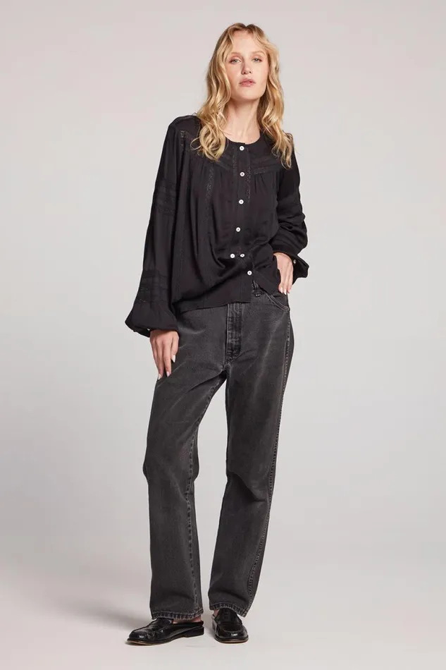 Womens Tops Chaser Brand Rozina Licorice Blouse