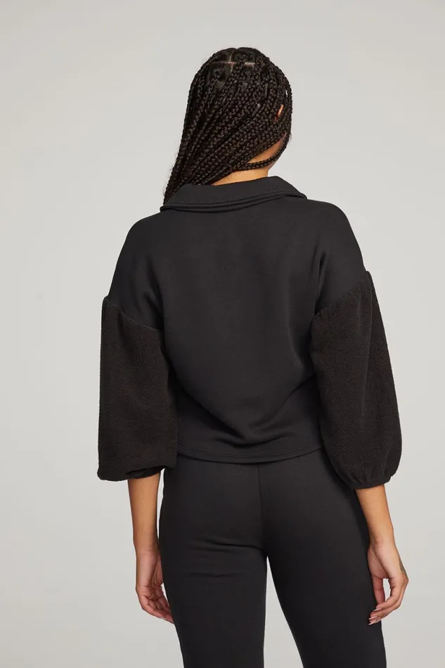 Womens Tops Chaser Brand Saratoga Licorice Pullover
