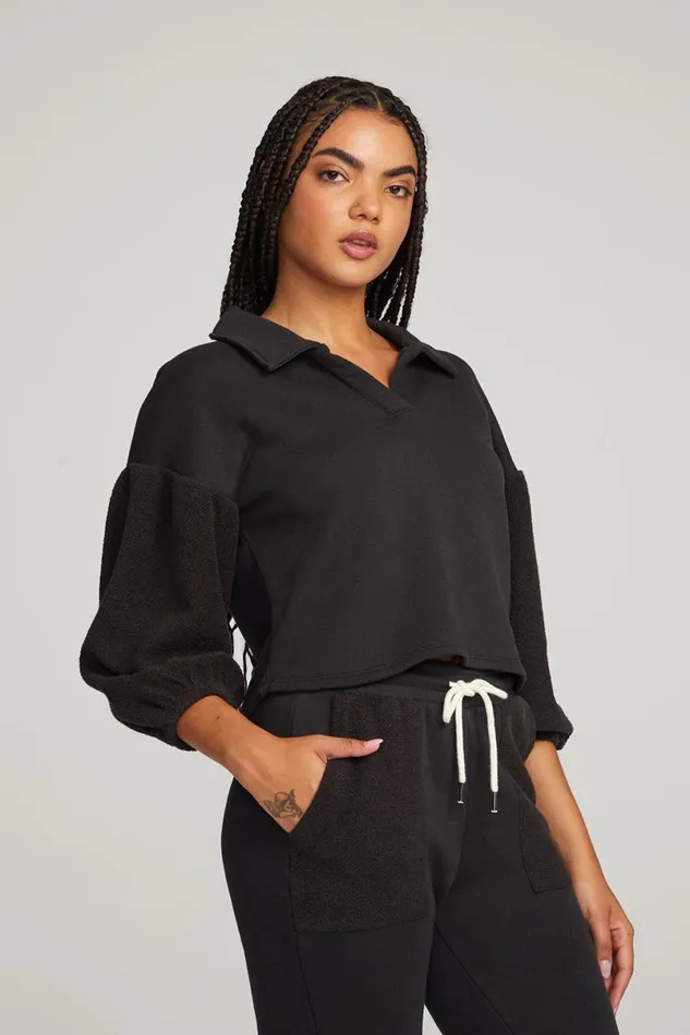 Womens Tops Chaser Brand Saratoga Licorice Pullover