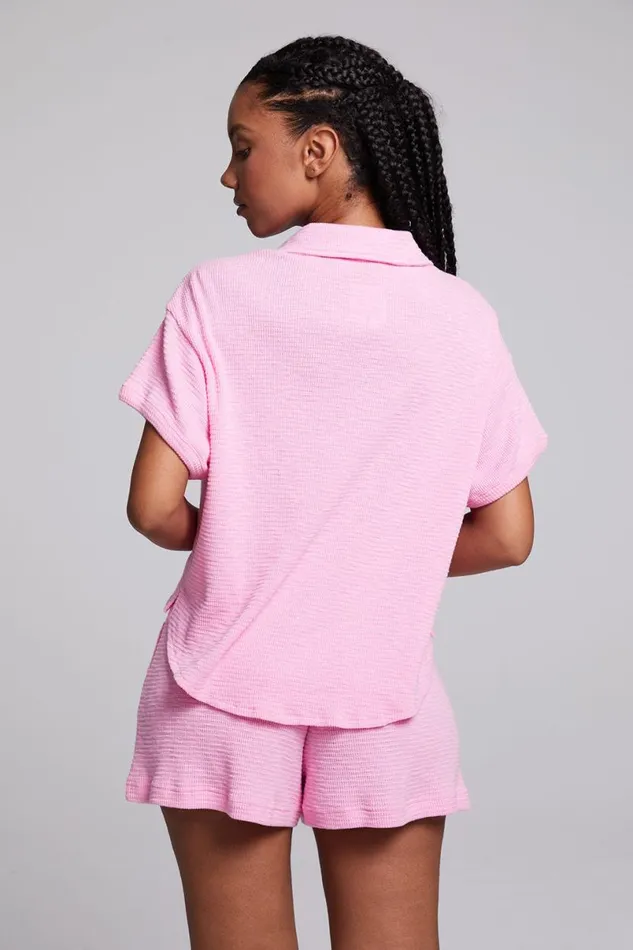 Womens Tops Chaser Brand Valentina Rosewater Button Down