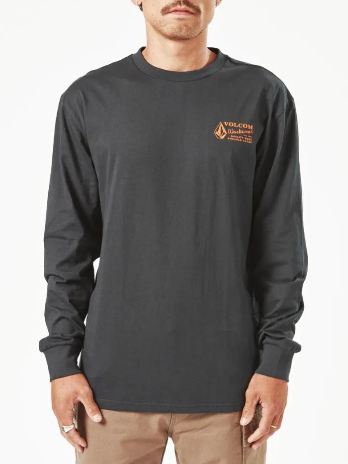 Workwear Shirts and Flannels Volcom Workwear Long Sleeve Tee 8211 Black