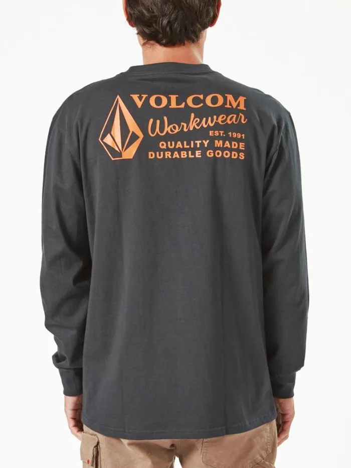Workwear Shirts and Flannels Volcom Workwear Long Sleeve Tee 8211 Black