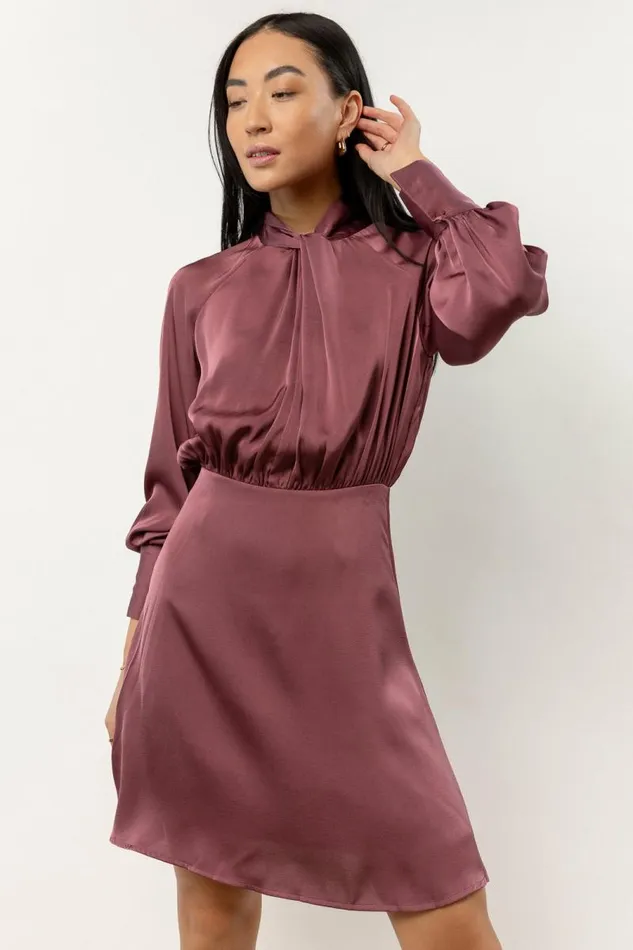 Wynter Mini Dress In Purple 8211 FINAL SALE Purple Women Bohme Dresses