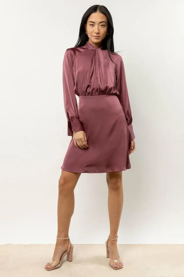 Wynter Mini Dress In Purple 8211 FINAL SALE Purple Women Bohme Dresses
