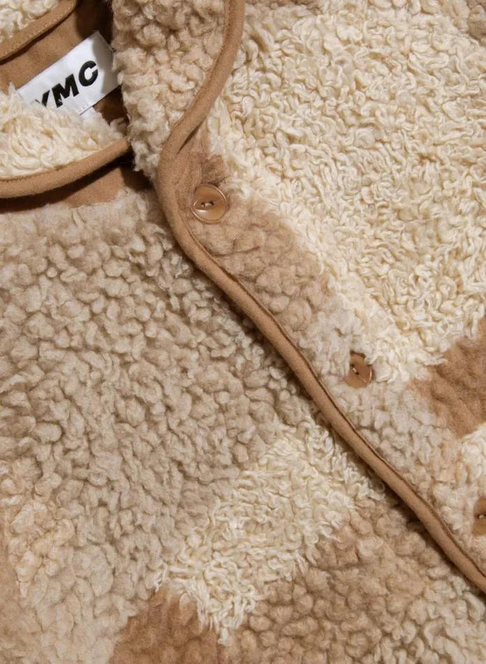 YMC Beach Fleece Jacket Natural Multi Mens Outerwear