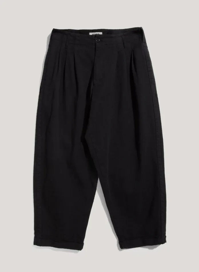 YMC Creole Peg Cotton Twill Trousers Black Mens Trousers