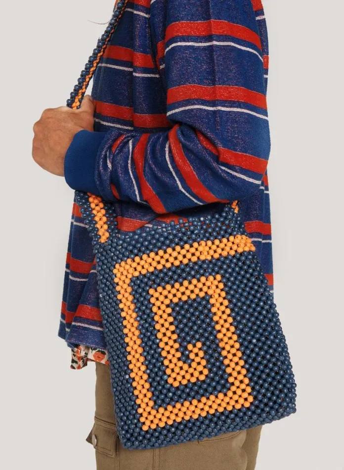 YMC Pilgrim Bag Blue Multi MensWomens Bags and Wallets