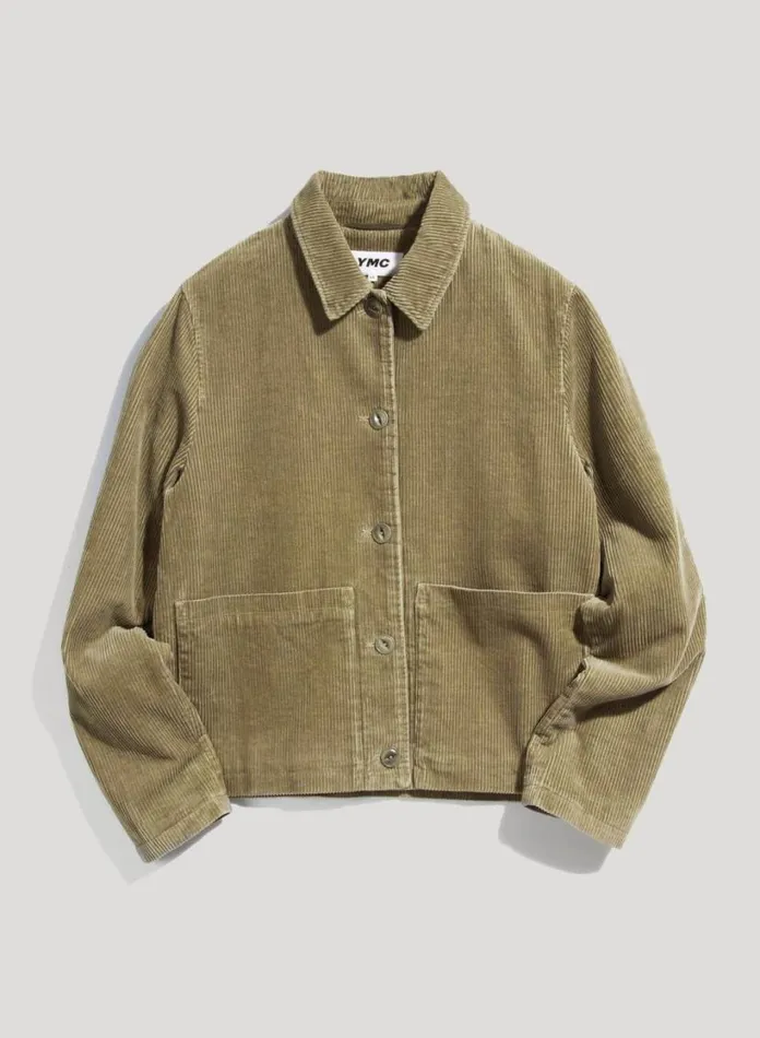 YMC Ronnie Corduroy Jacket Olive Womens Outerwear