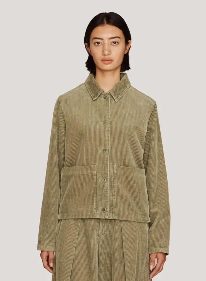 YMC Ronnie Corduroy Jacket Olive Womens Outerwear