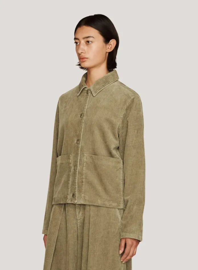 YMC Ronnie Corduroy Jacket Olive Womens Outerwear